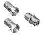 Preview: SAT-Kabel Verbinder Set, 2x F-St. + Kuppl. 2x 7,3mm F-Stecker mit einem Verbinder im Set